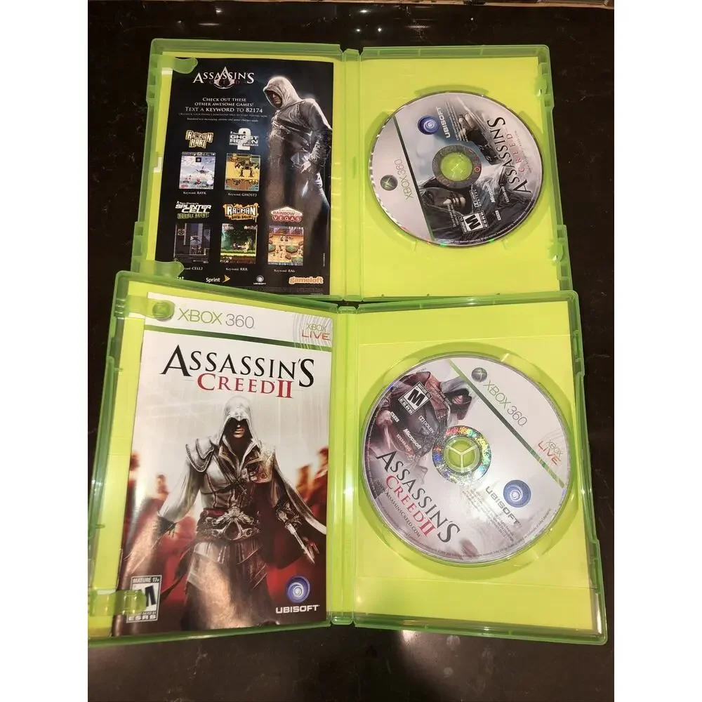 Set Of 2 Assassin's Creed I & II Bundle (Microsoft Xbox‎ 360, 2009)
